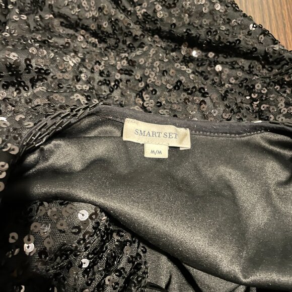 Smart Set Black Sequins Mini Dress - Picture 7 of 9